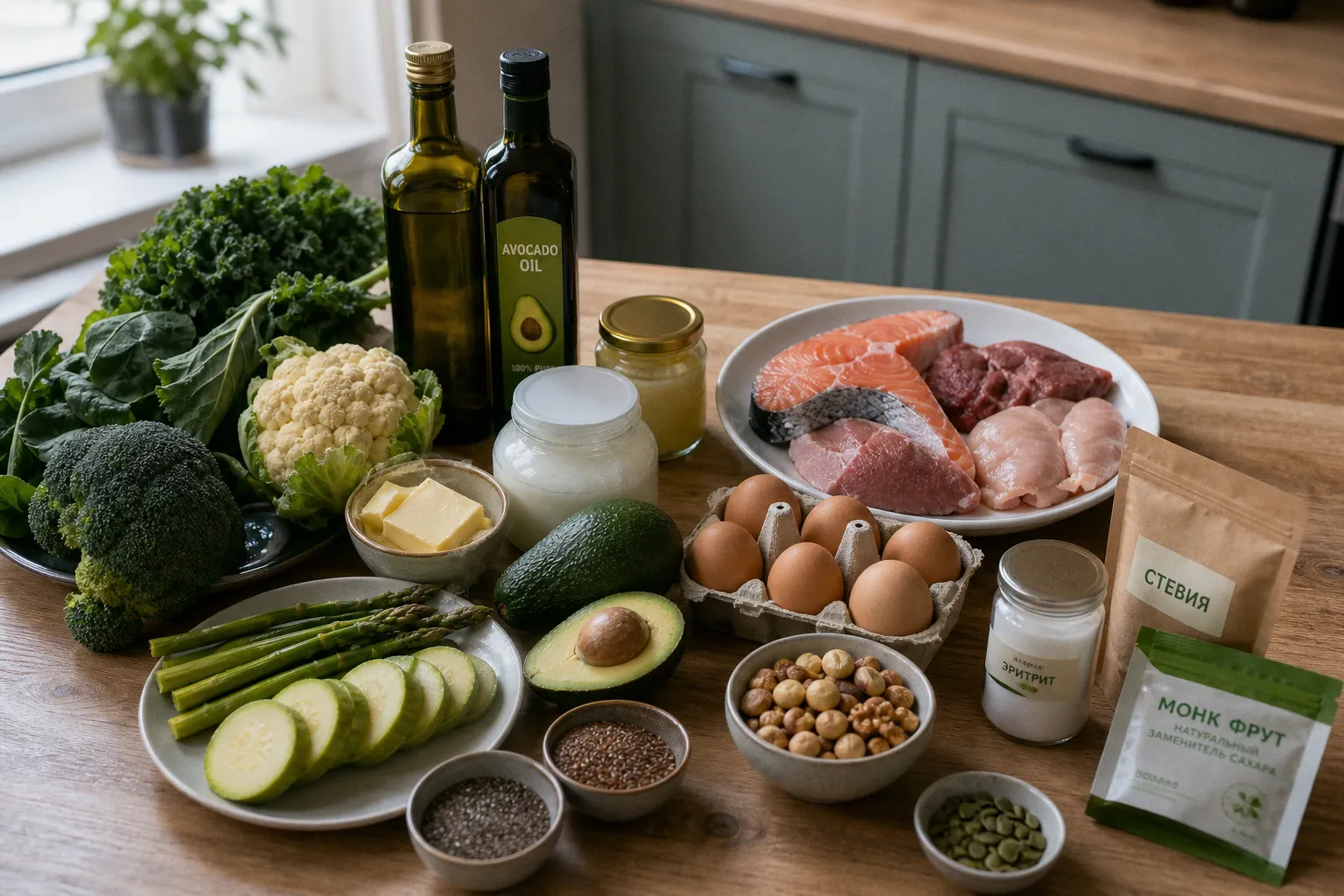 Выбираем продукты входящие в состав кето-меню под разные задачи